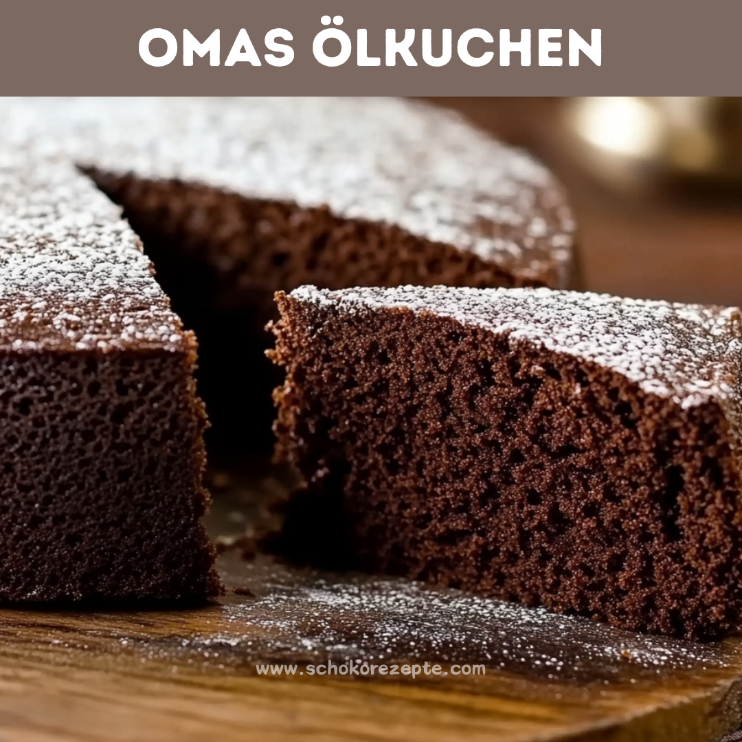 Omas Ölkuchen – ein saftiger, traditioneller Kuchen mit Schokoladengeschmack, perfekt für Kaffee und Dessert